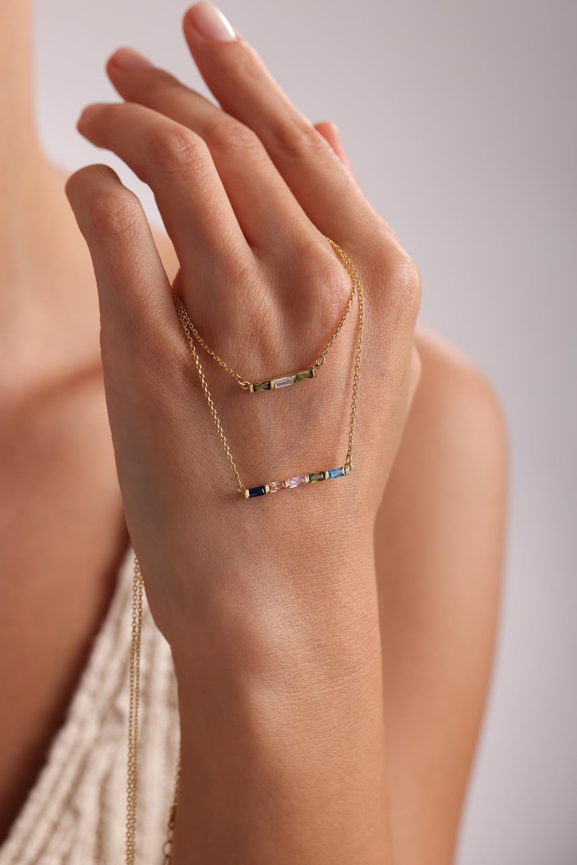 Birthstone Necklace For Her, Mom, Grandma