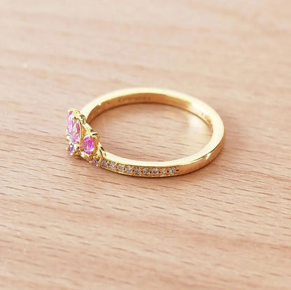 Princess Rapunzel Tiara Ring - 14k gold plating