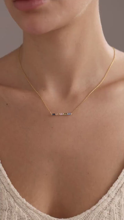 Birthstone Necklace For Her, Mom, Grandma